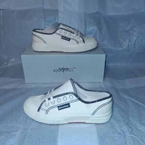 Superga 2294 Drill Overlock Stitiching Brand New with Box Women size 5